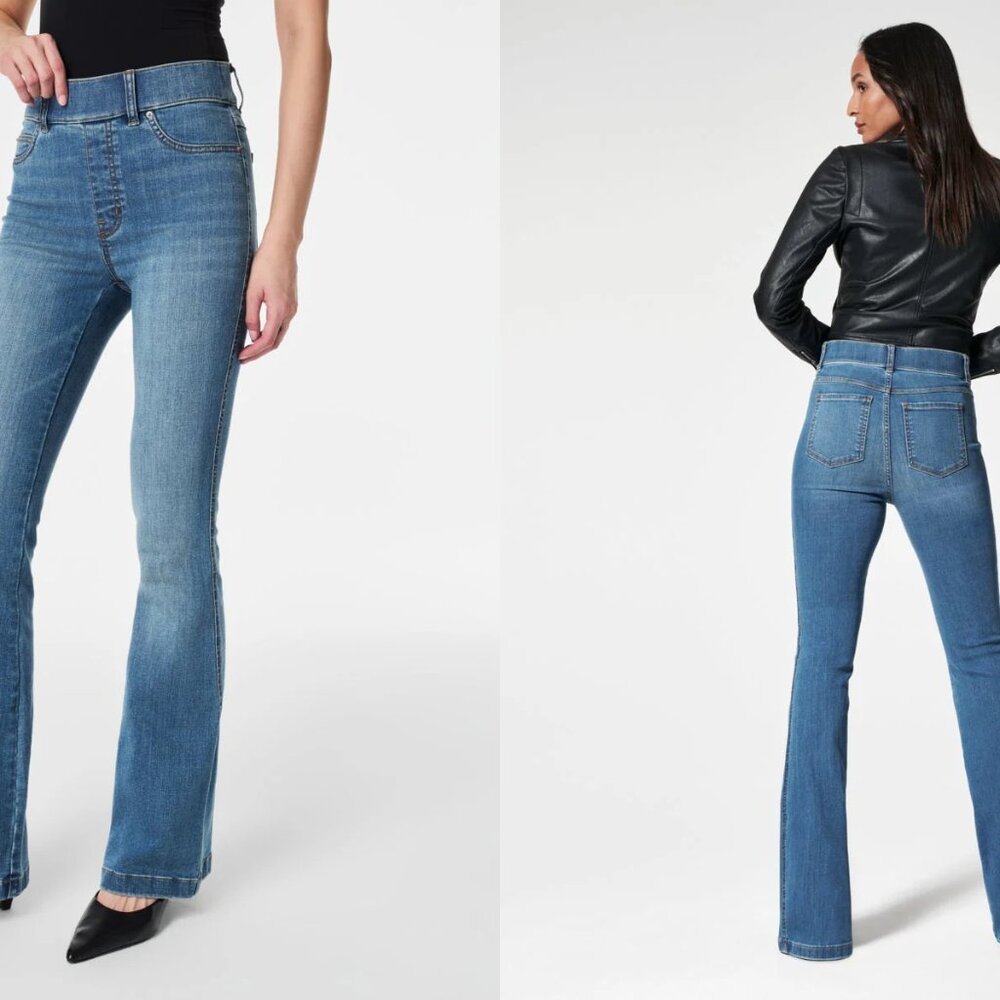 SPANX spanxshape everywear flare jeans in Vintage Indigo (M)
